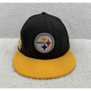 Pittsburgh Steelers New Era Hat Mens Snapback OSFM Steel City Black‎ Yellow NFL